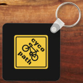 Cycopath Funny Road Sign for Cycopath Lover Sleutelhanger (Achterkant)