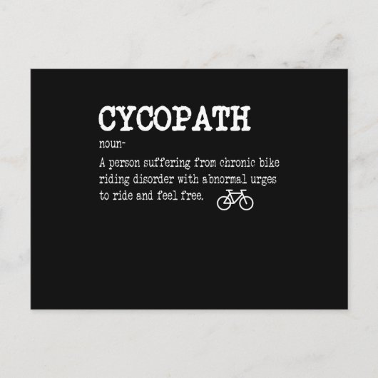 CYCOPATH Grappige Fietsende Fietsrijder Wielrenner Briefkaart (Voorkant)