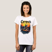 Cycopath Greatest Biker T-shirt met zonsondergangg (Voorkant volledig)