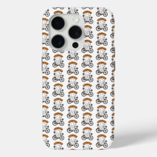 Cycopath Halloween Ghost op de Oranje Fiets iPhone 15 Pro Case