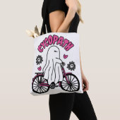 Cycopath Halloween Ghost op Roze Fiets Draagtas (Dichtbij)