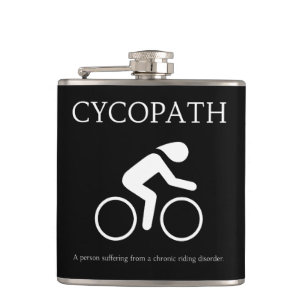 Cycopath, ik hou van fietsen grappige nieuwigheid heupfles