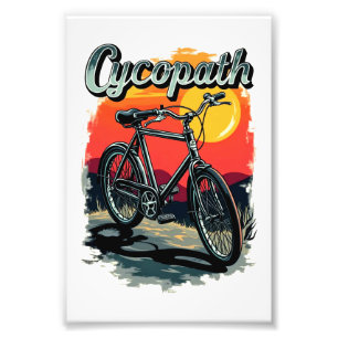 Cycopath: Sunset Bike Design Foto Afdruk
