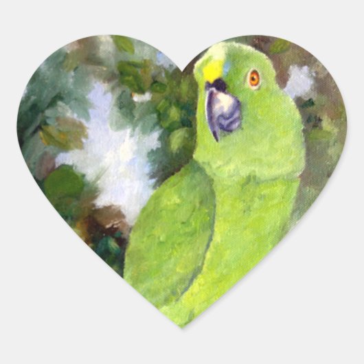 Cydney Yellow Naped Parrot Hart Sticker (Voorkant)