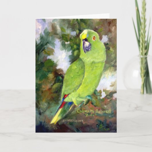 Cydney Yellow Naped Parrot Kaart (Voorkant)