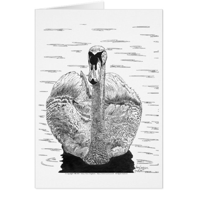 Cygne à l'encre (Devant)