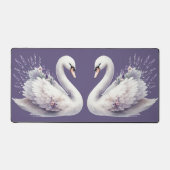 Cygne aquarelle avec fleurs de lavande (Recto)