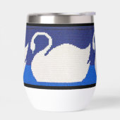 Cygne blanc en Cool Blue Lake Crochet artistique I (Gauche)