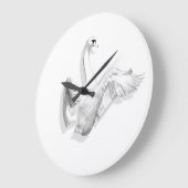 Cygne blanc - horloge (Angle)