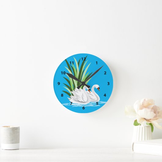 Cygne Blanc Sur Horloges D'Eau (Maison)
