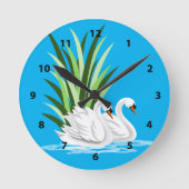 Cygne Blanc Sur Horloges D'Eau (Recto)
