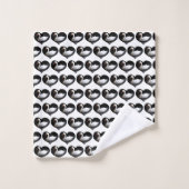 Cygne blanc sur noir (Gant de toilette)