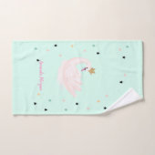 Cygne chic, étoiles, princesse  (Serviette à main)