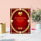 Cygne de mariage couple or rouge Décor 💍 (Mariage)