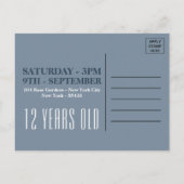 Cygne élégant, Invitation d'anniversaire (Dos)