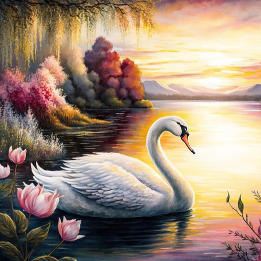 Cygne sur le Puzzle du lac Jigsaw