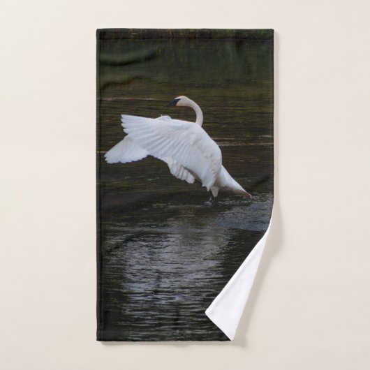 Cygne trompette (Serviette à main)