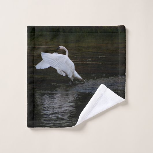 Cygne trompette (Gant de toilette)