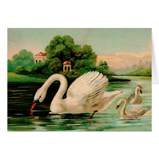 Cygne vintage dans le lac
