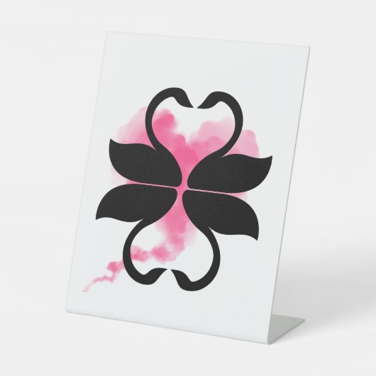 Cygnes amour Panneau sur pied (Recto)