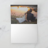 cygnes blancs texturés argent merci carte pliée (Intérieur)