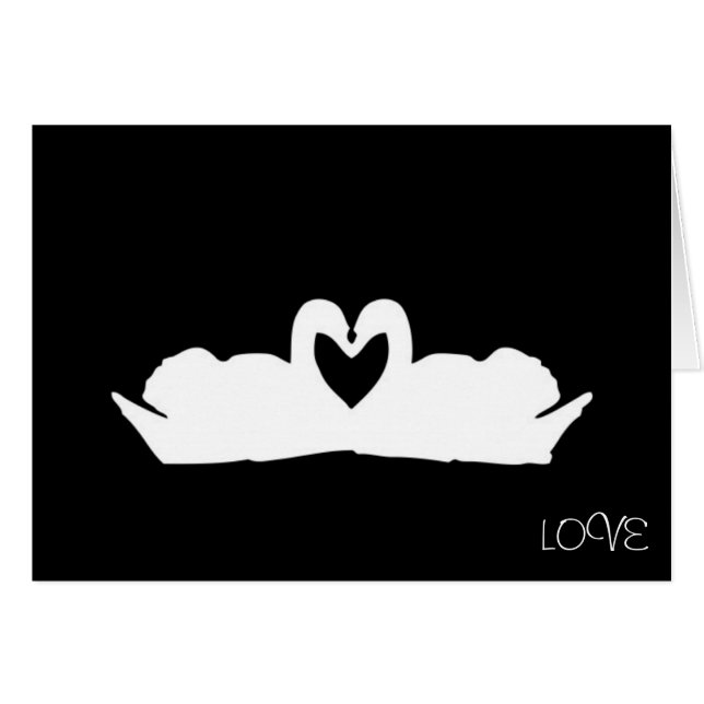 Cygnes D'Amour Noir Et Blanc (Devant horizontal)