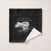 Cygnes dans l'amour (Gant de toilette)
