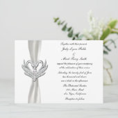 Cygnes D'Argent Blancs Avec Invitation De Perle (Debout devant)