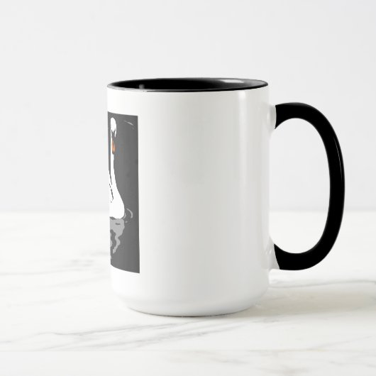Cygnes De Bois Victoriens Sur Mug (Droite)