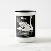 Cygnes De Bois Victoriens Sur Mug (Centre)