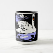 Cygnes De Bois Victoriens Sur Mug (Centre)