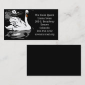 Cygnes de coupe de bois victorien carte de visite (Devant / Derrière)