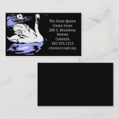 Cygnes de coupe de bois victorien carte de visite (Devant / Derrière)