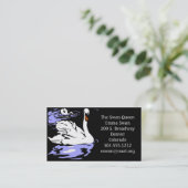 Cygnes de coupe de bois victorien carte de visite (Debout devant)