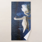 Cygnes en roseaux, Bruno Liljefors (Serviette de bain)