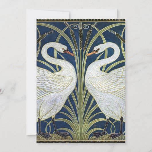 Cygnes musulmans Faire-part de mariage Walter Cran (Dos)