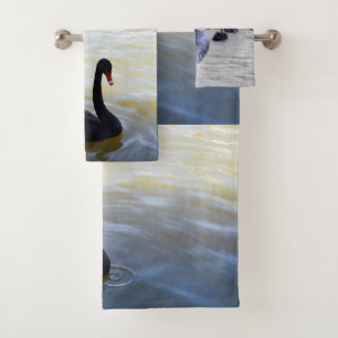 Cygnes noirs en ébène, Serviette de bain