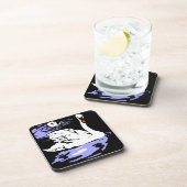 Cygnes Victoriens De Bois Sur Dessous de verre (Côté Droit)