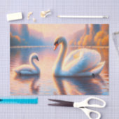Cygnet en Swan Decoupage Tissuepapier (Craft)