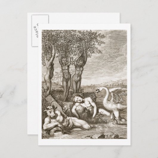 Cygnus transformeerde naar een Swan en Phaeton's S Briefkaart (Voorkant / Achterkant)