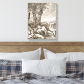 Cygnus transformeerde naar een Swan en Phaeton's S Canvas Afdruk (Insitu (Slaapkamer))