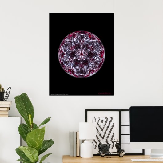 Cymatica: Metatron Cube Brainwave Sound Poster (Thuiskantoor)