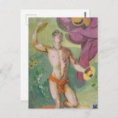 Cymbal Player Briefkaart (Voorkant / Achterkant)