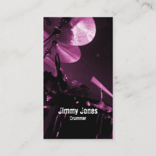 Cymbales tambour et Carte de visite Toms Magenta