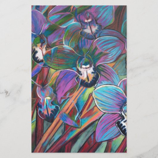Cymbidium carnaval 2 briefpapier (Voorkant)