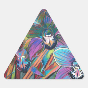 Cymbidium carnaval 2 driehoek sticker
