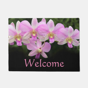Cymbidium orchid roze bloemen deurmat
