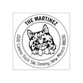 Cymric Cat Return-adres Rubberstempel (Afrduk)