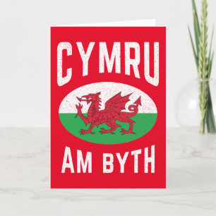 Cymru Am Byth Wales Flag Proud Welsh  Rugby Kaart