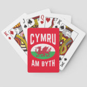 Cymru Am Byth Wales Flag Proud Welsh Rugby Pokerkaarten (Achterkant)
